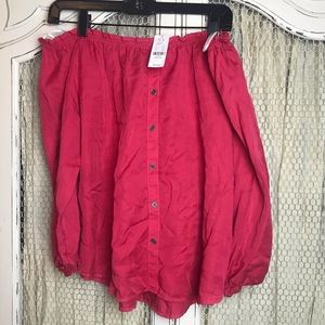 Off the shoulder three-quarter sleeve blouse